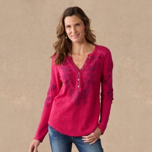 Artisan Floral Henley